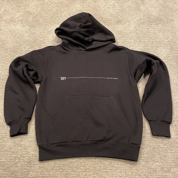 Taylor Swift Tortured Poets Hoodie Womens Small Black Spotify Exclusive Pullover - Picture 3 of 12